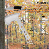 THROWFUN 6 Pack 9Cr17 stainless steel- 10.03''(length) 0.15''(thick) , throwing knives set  Full-Tang Throwing Set, with Nylon Sheath for Competition and Recreation Silver Knives and Axes -FF-YF001-3